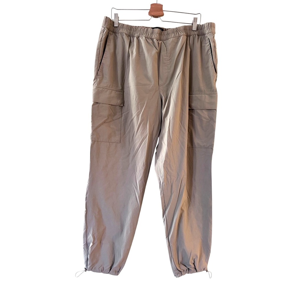 Banana Republic‎ Relaxed Tapered Fit Pants Size XL Khaki Mid Rise Drawcord Hem